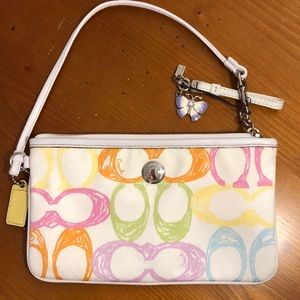 Coach Purse with Butterfly Charm